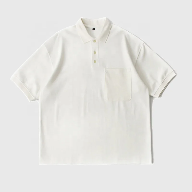 JL1114C Cotton Plus Size Man Shirt Polo With Pocket Short Sleeves Embroidery Polo Shirts With Chest Pocket