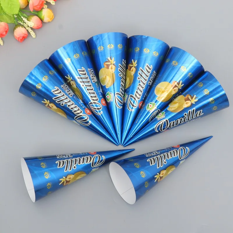 Proveedor de envases de helado de cono de lámina