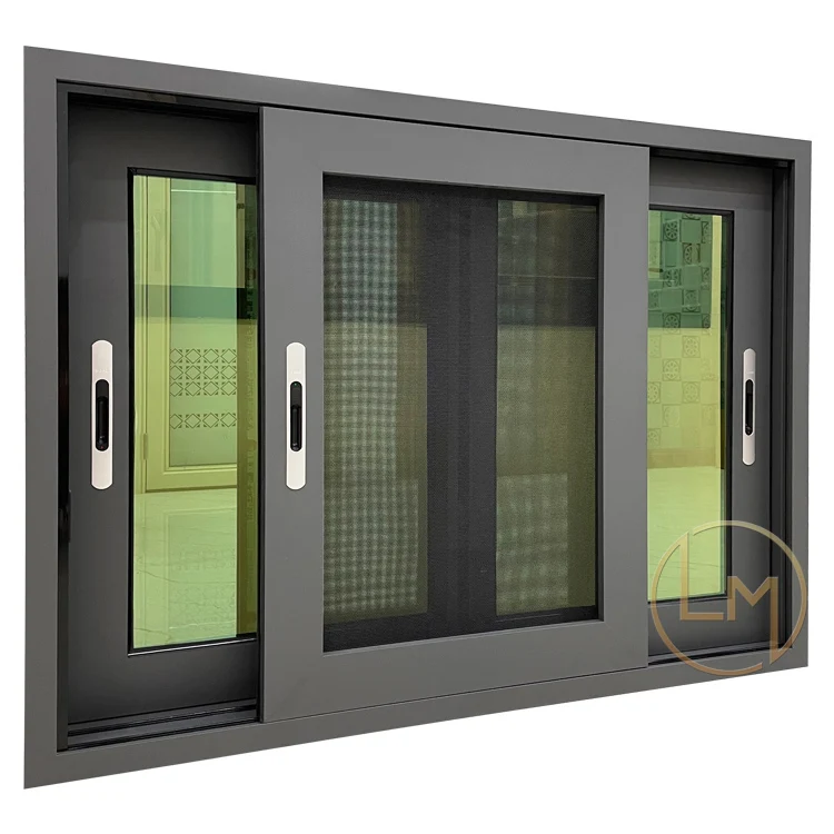 Modern Design Customized Sliding Windows or Door Double Glass Hurricane Impact Aluminium Sliding Window
