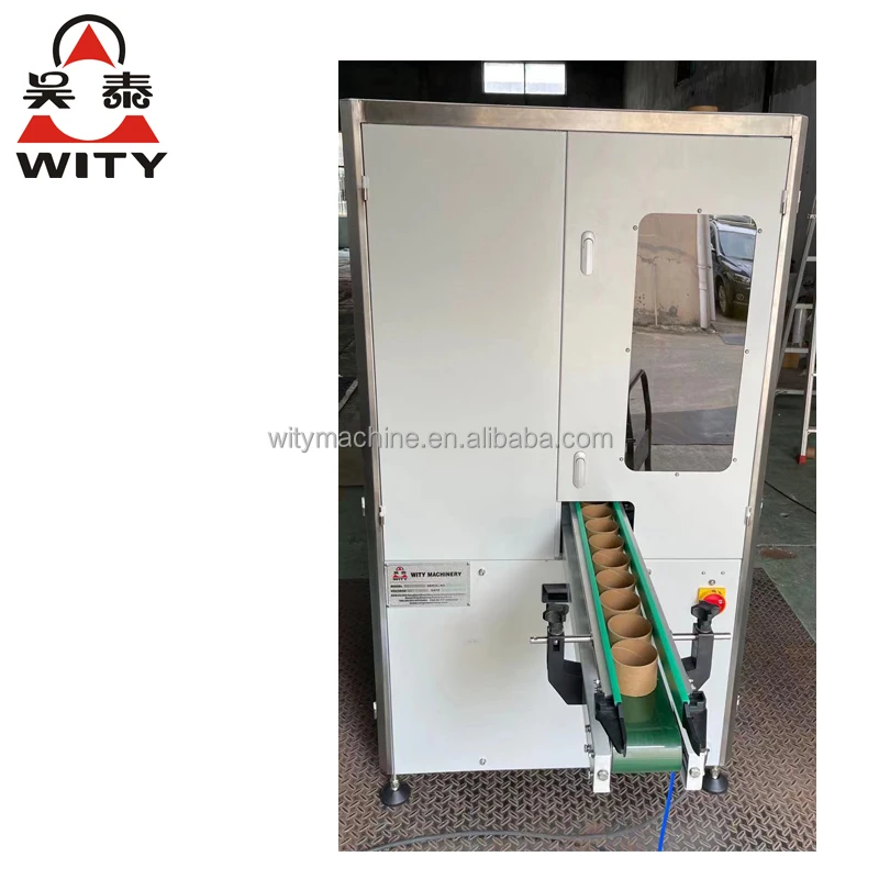 Automatic Paper Tube Curling and Bottom Disc Inserting Machine Paper Can Core Crimping and Disc Putting Pressing Machine