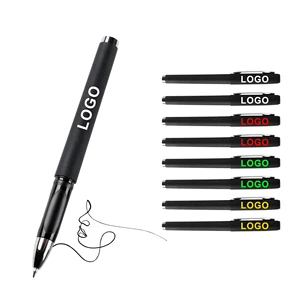 Custom Neutral Plastic Classic Gel Ink Pen Wholesale Customized Advertising LOGO Printing for Gift Black Water Business