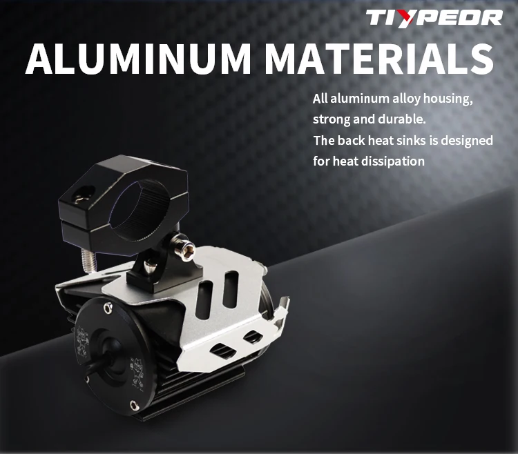 TIYPEOR Wireless Switch Motorcycle Auxiliary Headlight High Power High/Low Beam Super Bright Spotlight Devil Eye For Motorbike supplier