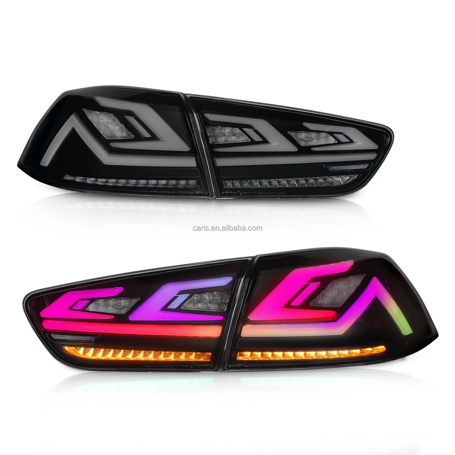 Luz trasera arcaica de diseño RGB para Mitsubishi lancer EVO X, lámpara trasera de alta calidad con señal de giro secuencial, novedad, 2008-2018