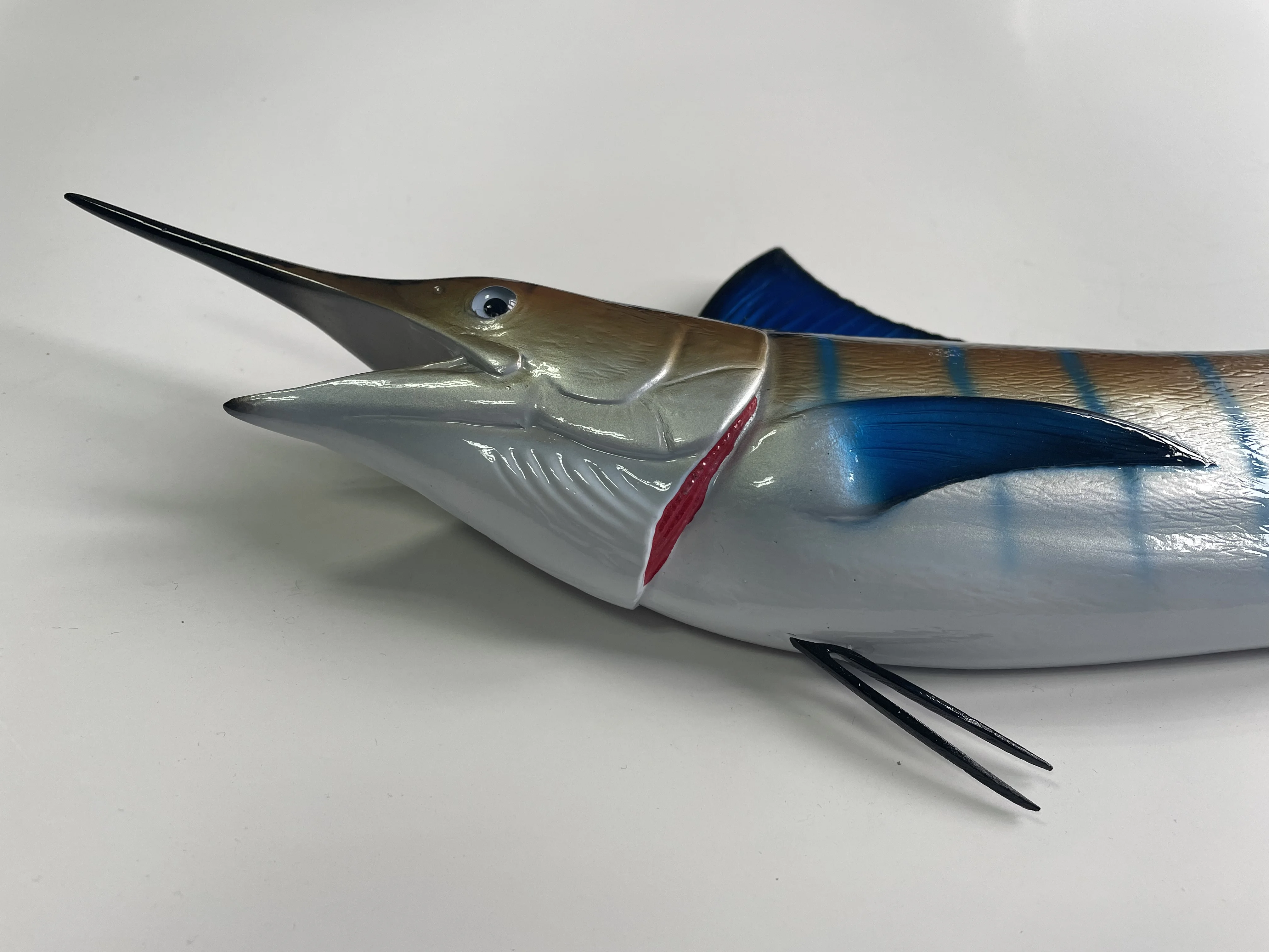 Настенные скульптуры с креплением на стену в виде рыбы трофей ручная роспись подвесной налет Миниатюрный синий Марлин прибрежный