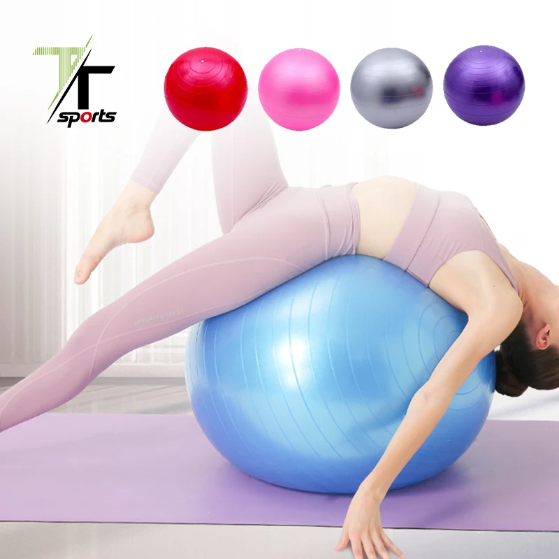 Custom Sized Gym Fitness Balance Exercise Ball Pvc Yoga Ball With Quick Pump