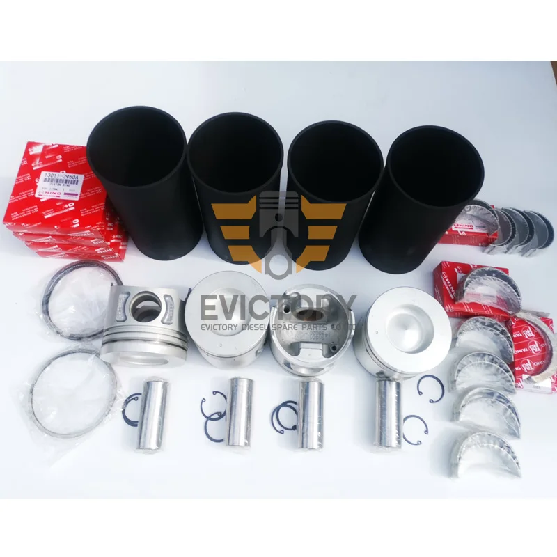 For Hino S05c Rebuild Overhaul Kit Gasket Cylinder Liner Piston Ring ...