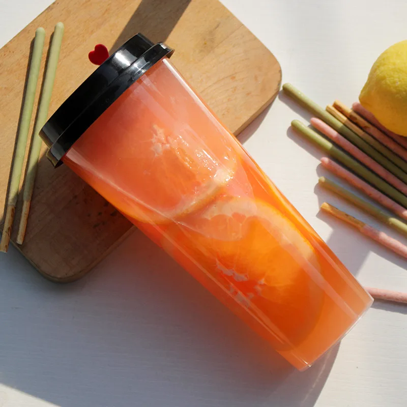 JIMI Custom Disposable PP Plastic Cup with Lid - Perfect for Boba Milk Tea