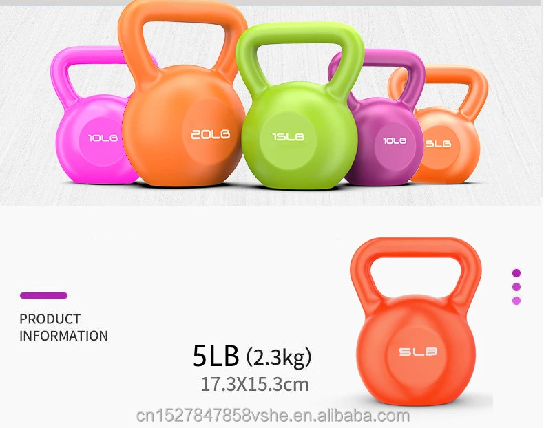 New Type Wholesale Plastic Kettlebell Weightlifting Painted Cast Iron