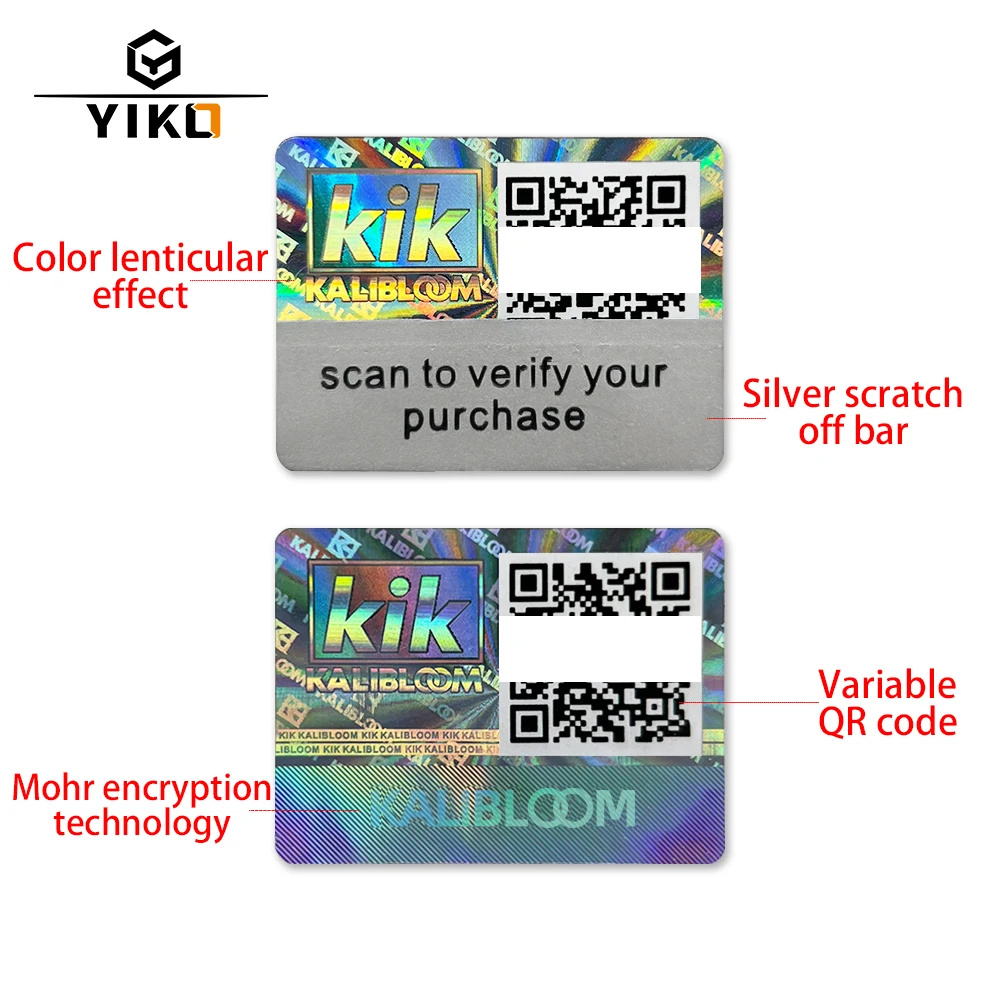 product custom authenticity laser vinyl scratch off layer security stickers features with qr code tamper evident hologram adhesive label-4