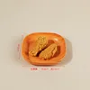 Petite assiette à grain de bois foncé [très petite]