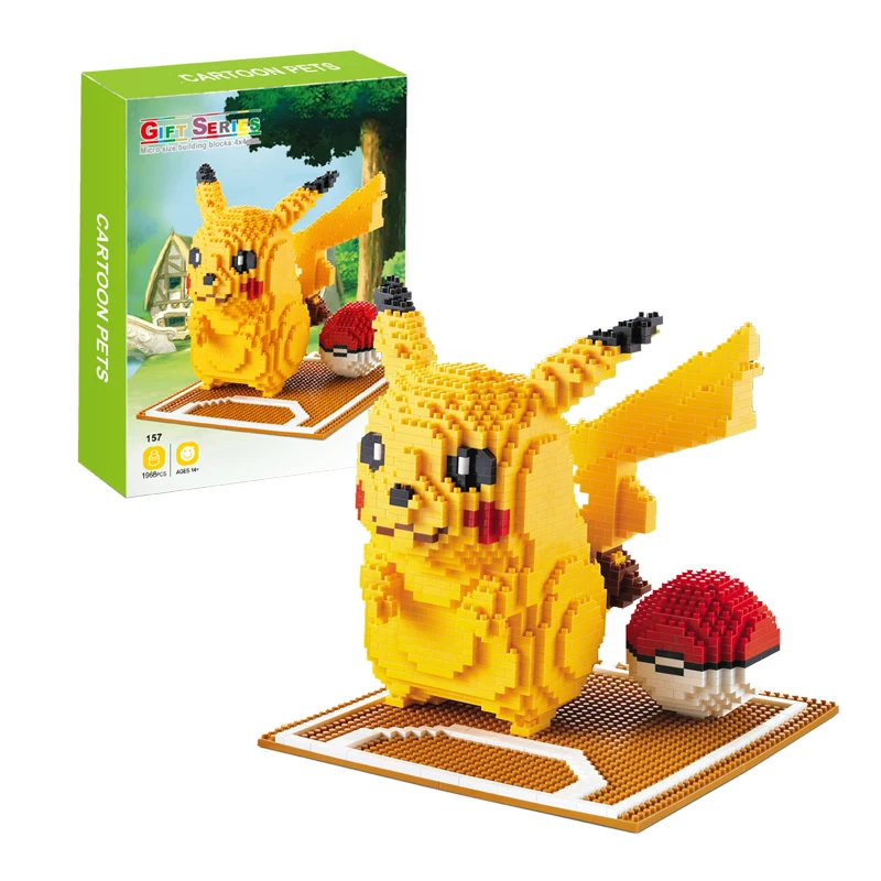 Wholesale Pikachu Toy Mini Blocks Pokemoned Nano Blocks Kawaii Diamond ...