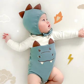 2024 Spring New Baby Jumpsuit ins color matching modeling romper baby rompers suit