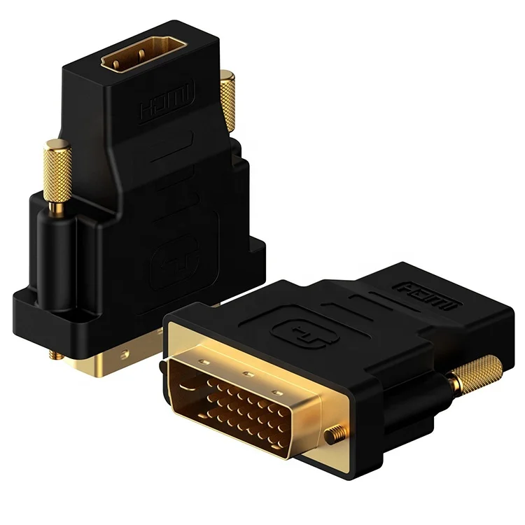 HDMI Femmina a DVI-D Maschio 24+1 Pin Adattatore per Monitor Proiettore HDTV 