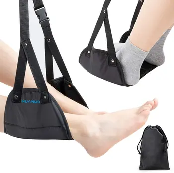 Under Desk Foot Hammock in Home Office Travel Adjustable Foot Rest Get Your Feet Relaxed Airplane Footrest