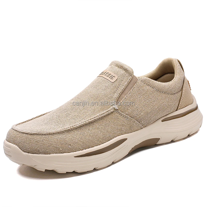 mens skechers canvas slip on shoes