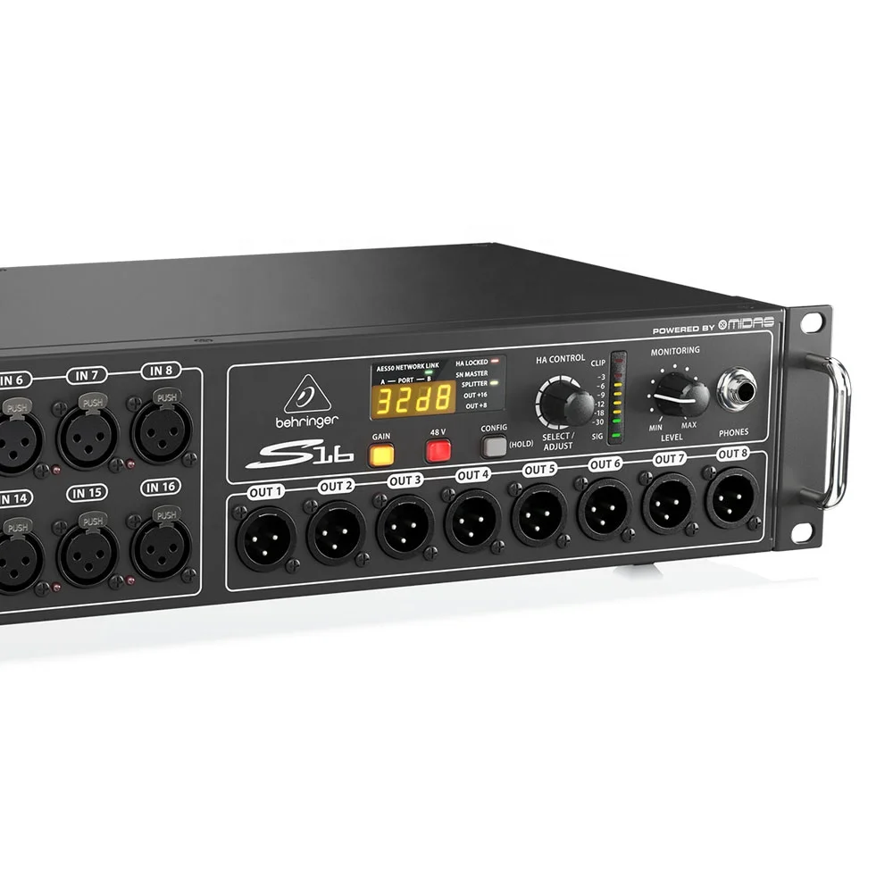 Behringer S16 Digital Stagebox - 16 Inputs, 8 Outputs