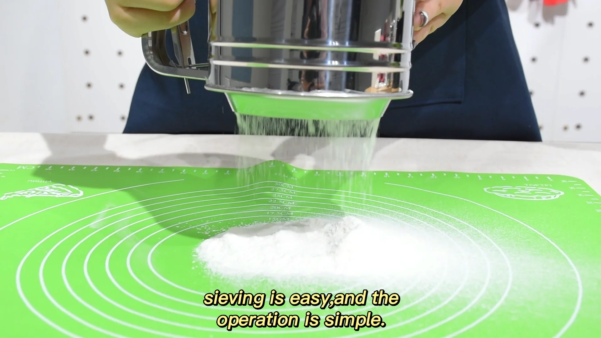 Mesh Sieve Cup Handpressed Bake Tool Flour Sifter Stainless Steel