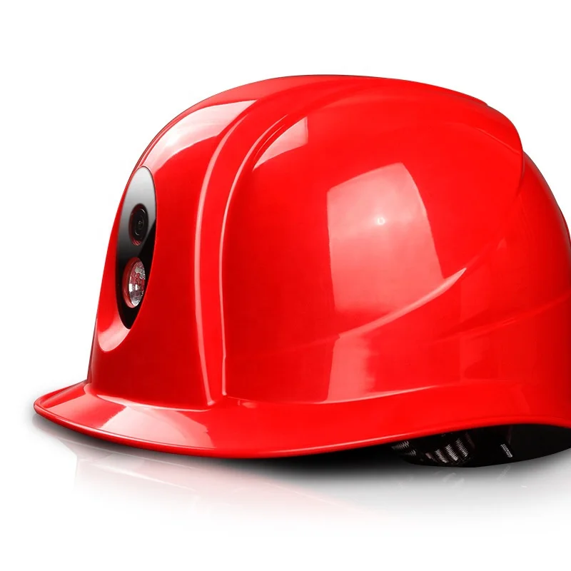Intelligent Smart 4G Wifi Transmission Positioning Construction Helmet ABS Material Safety Record Engineering