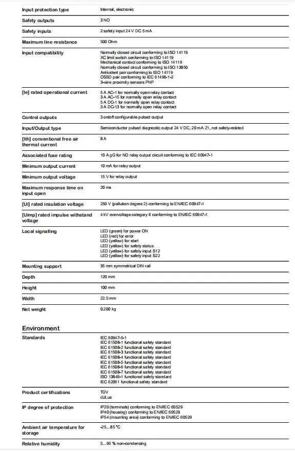 Schnei-der Control Relay Safety Module Xpsuaf13ap Harmony Safety ...