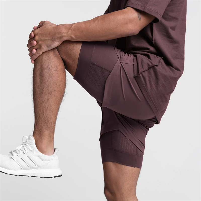 Compressione del sudore personalizzata all'ingrosso 2 in 1 Print Designer Nylon Fiess Boxer Gym Workout Sports Cargo Running Pantaloncini da uomo113_voghion.com