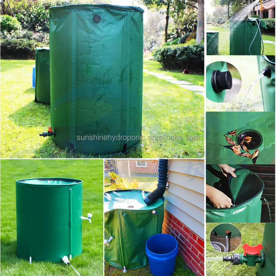 Garden 1000 Liters Foldable Pvc Tarpaulin Reservoir Water Collapsible