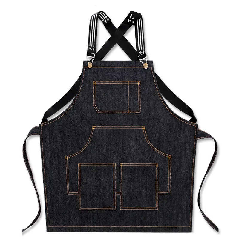 Custom Denim Apron With Leather Strap Unisex Adjustable Denim Jean Kitchen Apron With Pockets For Women Men Buy Denim Apron Canvas Apron Denim Bbq Apron Product On Alibaba Com