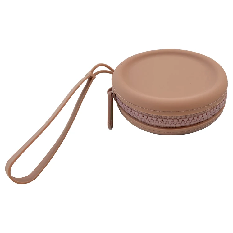 Небольшой кошелек на заказ круглый молнии Женский мини для монет с ремешком