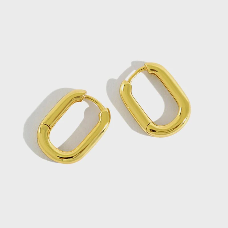 Simple 18K White Gold Filled Fashion Jewelry Women's Hoop Earring