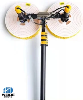 Factory Price Solar Panel Cleaning Equipment Double Head Solar Panel Cleaning Round Brush