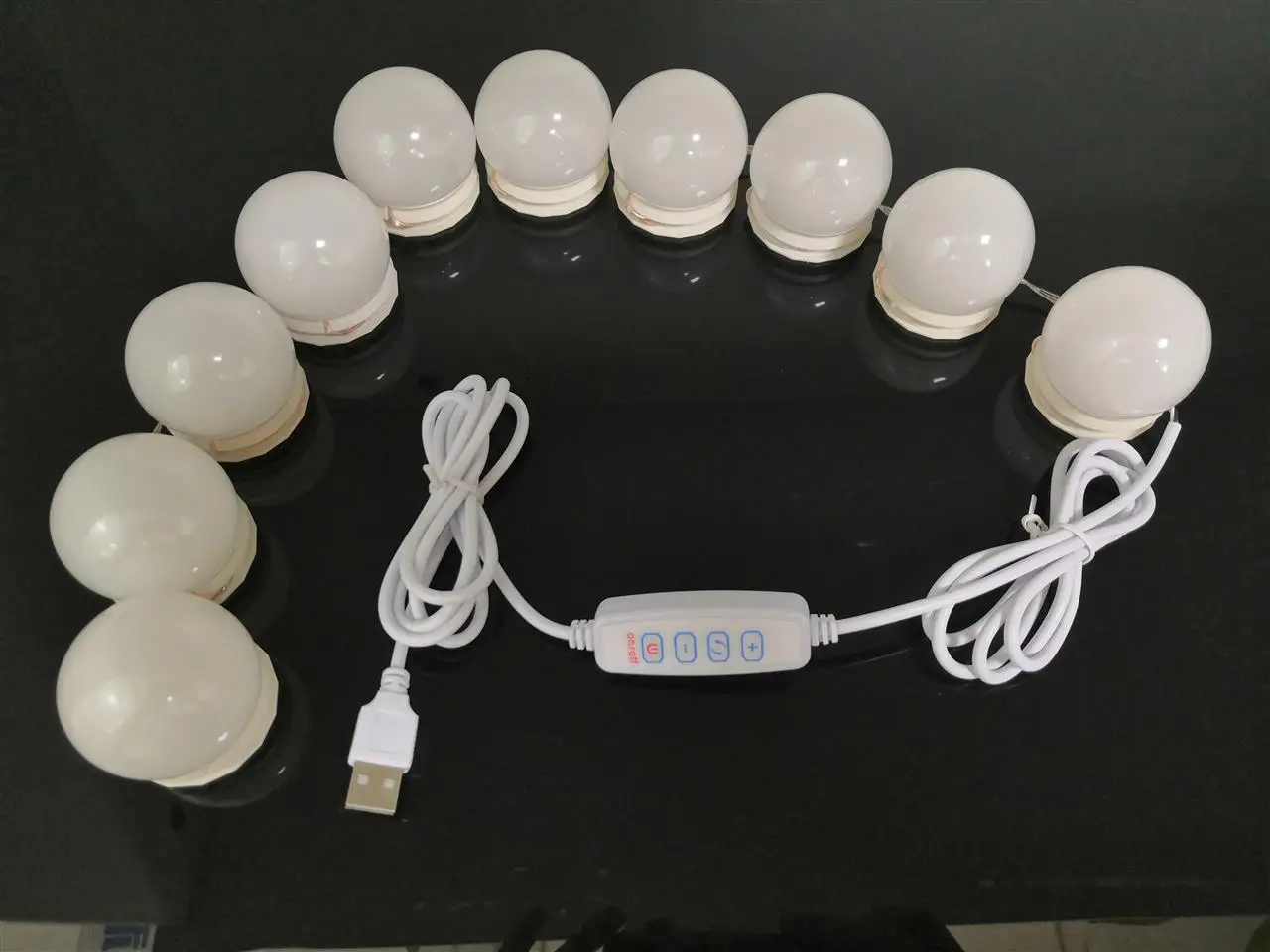 Новинка; 10 лампы LED макияж зеркало передний свет лампочки Голливуд для нанесения макияжа) со светодиодной подсветкой по краю и туалетное Лампы 3 вида цветов светодиодные