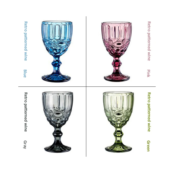 Wholesale wine goblets glassware vintage water goblets