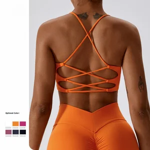 Women Compression Soft Quick Dry V Cut Scrunch Back Leggings and Bra Set