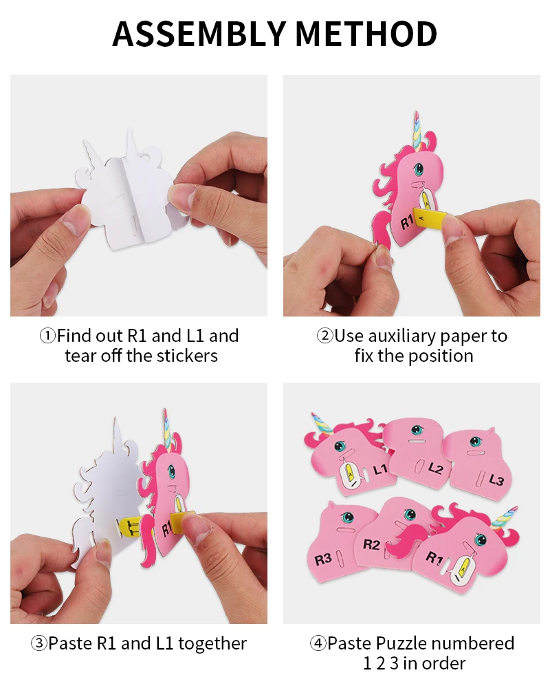 2025 Factory Customized Mini Jigsaw Puzzle & Games Collection Educational Toys Small Cardboard  Animal 3d Paper Puzzle for Kids