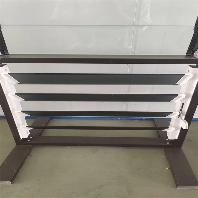 Customized Modern UPVC Tempered Glass Shutters Adjustable Sash Blinds for Home and Villa