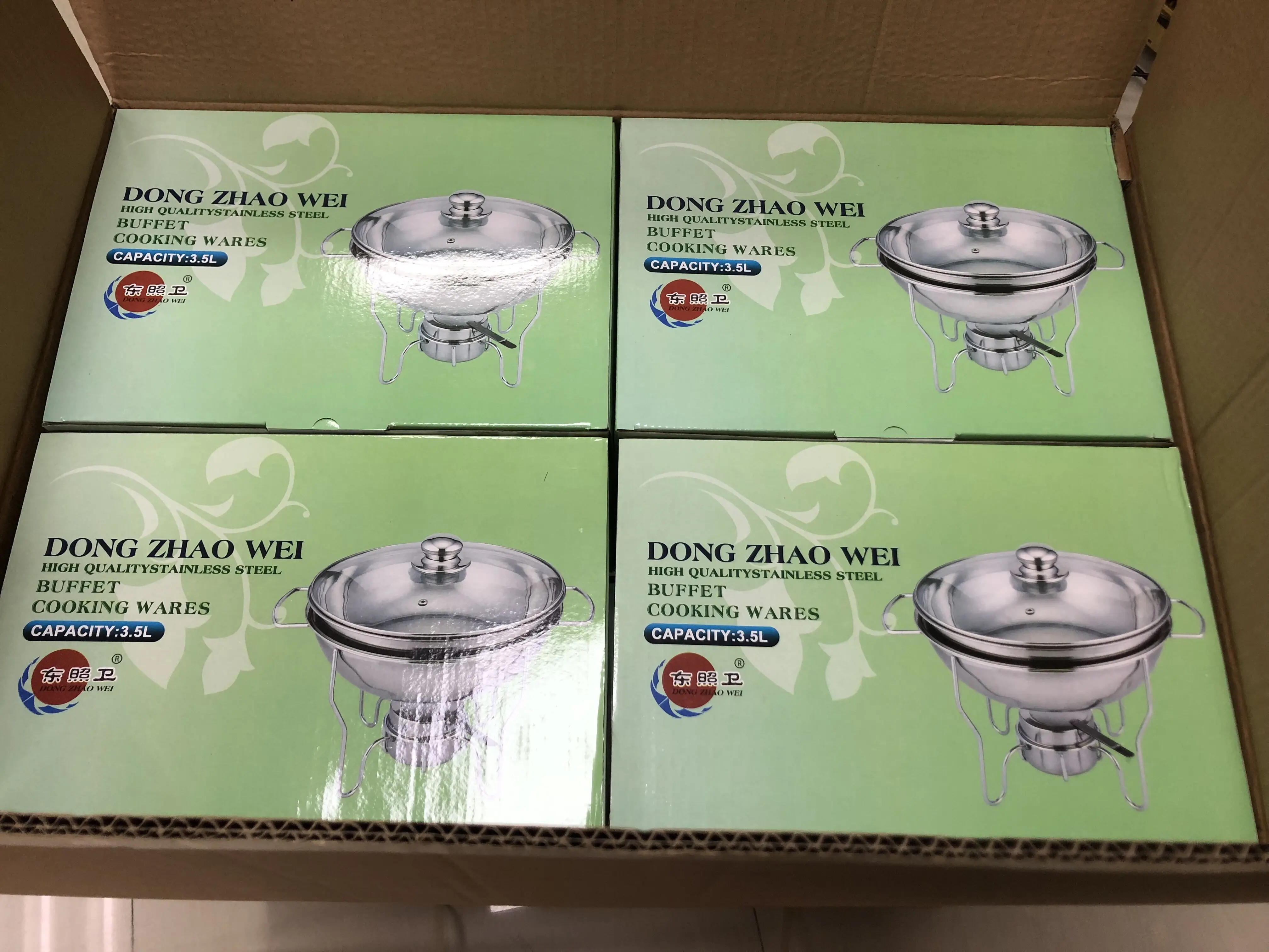 Commercial Buffet Event Rectangular Food Warmer Catering 201 Stainless Steel Double Pans