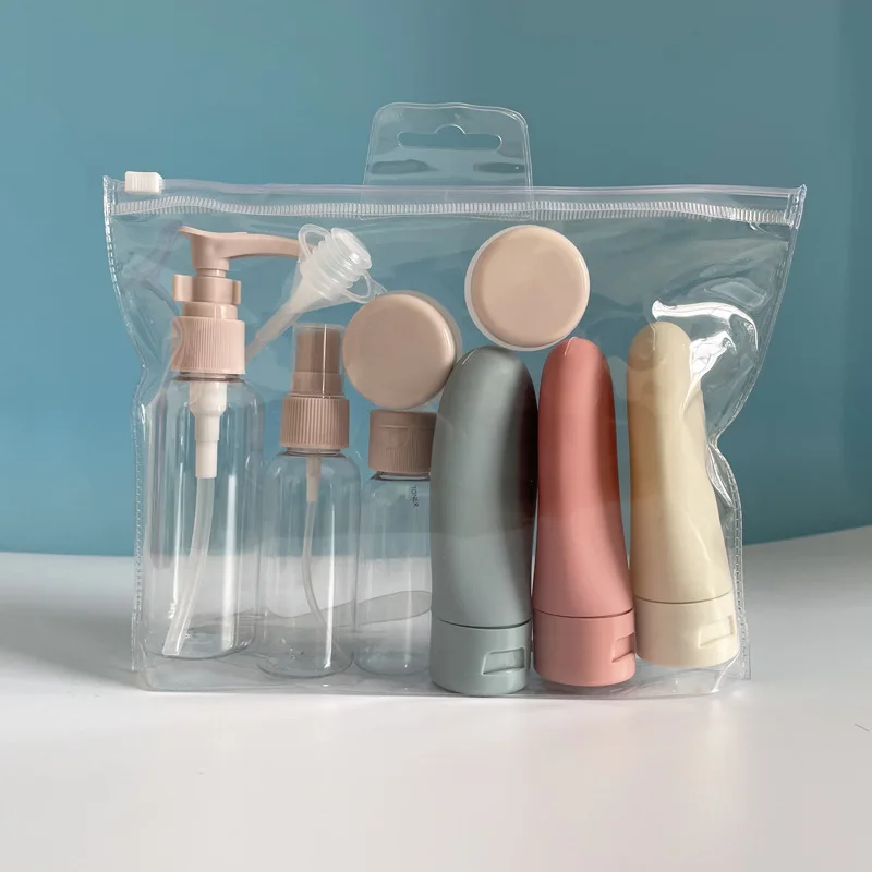 TSA Liquids Travel Bag with Leak-Proof Bottles and Travel Size Containers for Skin Care Serum Lotion Shampoo Toiletries Kit