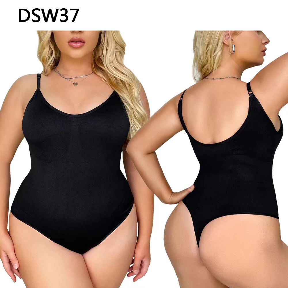 Seamless Tummy Control Shapewear Sculpting Thong Sleeveless Women Body Shaper - Buy Black Open