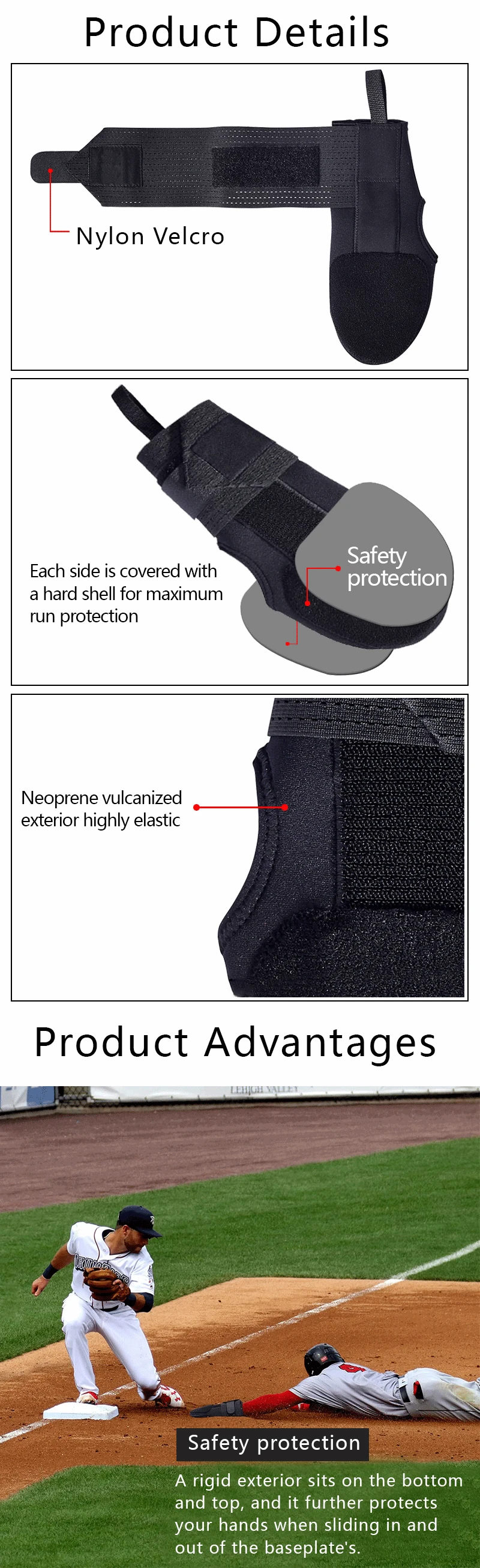 Customize Logo Neoprene Hand Wrist Protector Gloves Baseball Sliding Mitt Buy Baseball Sliding