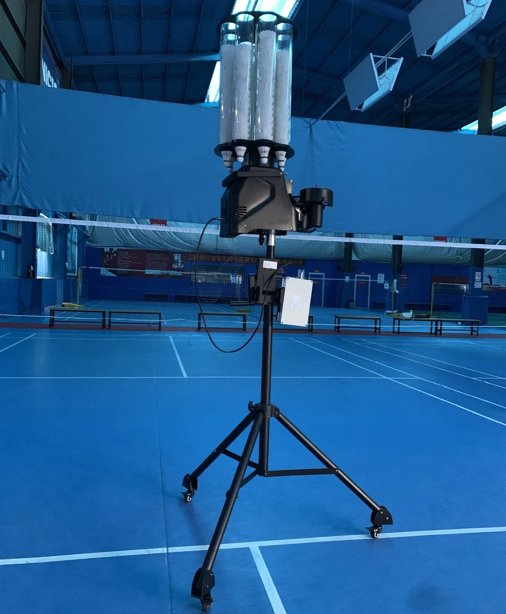 Auto Badminton Ball Machine Factory Direct China Pb-6001 Badminton Shuttlecock Feeder Machine With App Remote Control supplier