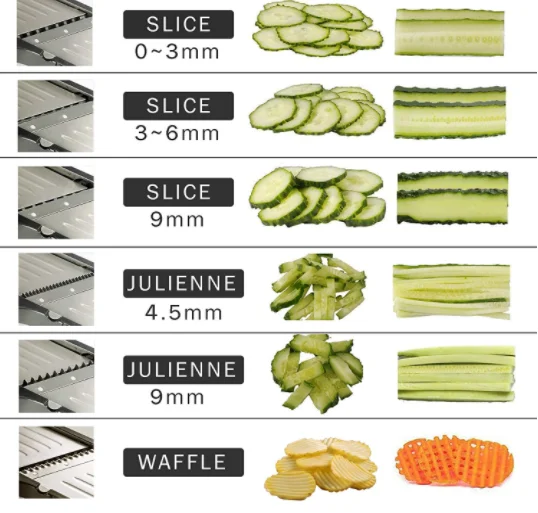 Manual Vegetable Cutter & Chopper Efficient Kitchen Mandoline Slicer with Protective Features for Easy Operation