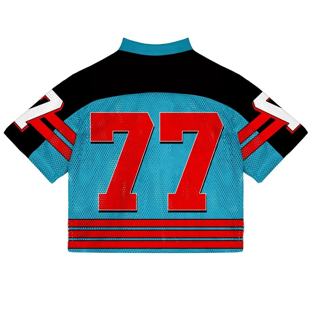 Custom Oversize American Style Cotton Mesh Football Jersey
