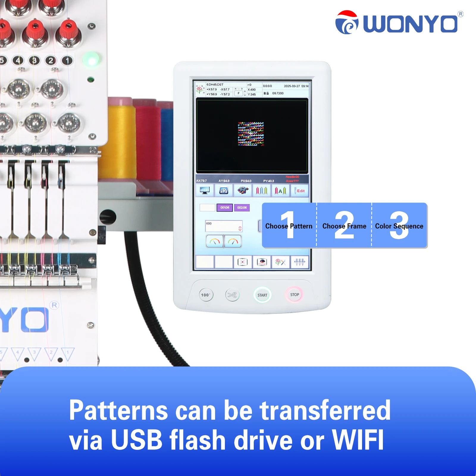 Yuemei a Single Head Embroidery Machine That Can Embroidery Hats and T Shirts