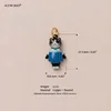 Blue Striped Dress Cat Charm