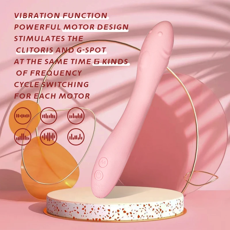 Amoura Anal & G-Spot & Clitoral Wand Vibrator silicone body with ergonomic handle, front view