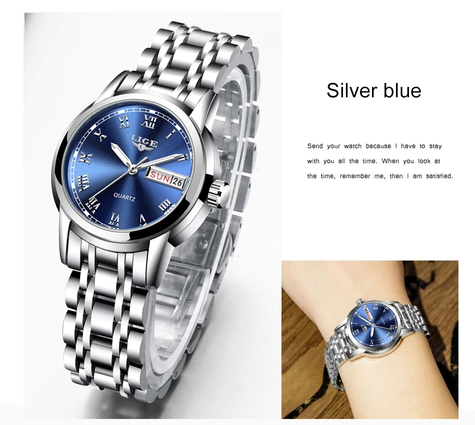 Lige 10007 New Design Your Brand Ladies Quartz Watches Calendar Water Proof  Luxury OEM Custom Logo Watch| Alibaba.com