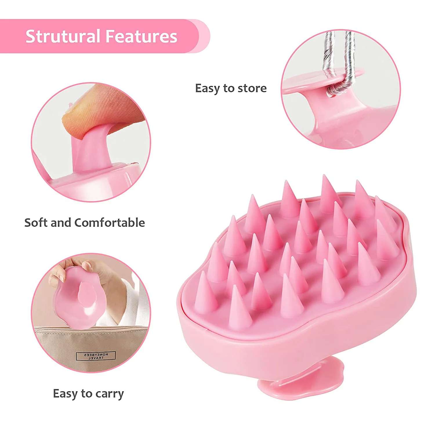 Щетка для волос с логотипом Private, массажер для головы и кожи головы, скребок, твердые силиконовые щетки для головы, щетка для влажных и сухих волос и кожи головы