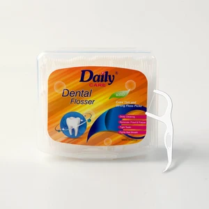 Daily Care Top Selling JS2001A UHMWPE Floss Plastic Handle Dental Floss Pick for Adult Oral Hygiene Protection