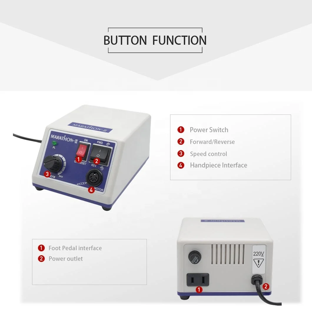 product a oem dental electric micro motor supply brush micromotor atmarathon n3 with 11 15 implant handpiece straight contra angle-8