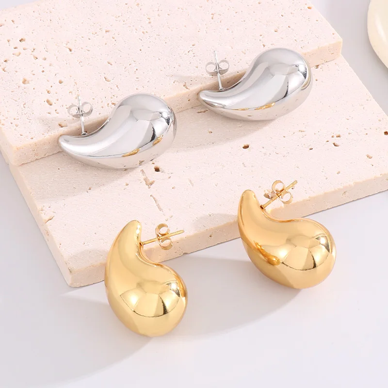 Gold Silver Stainless Steel Women Ins Fat Luxury Trendy Chunky ...