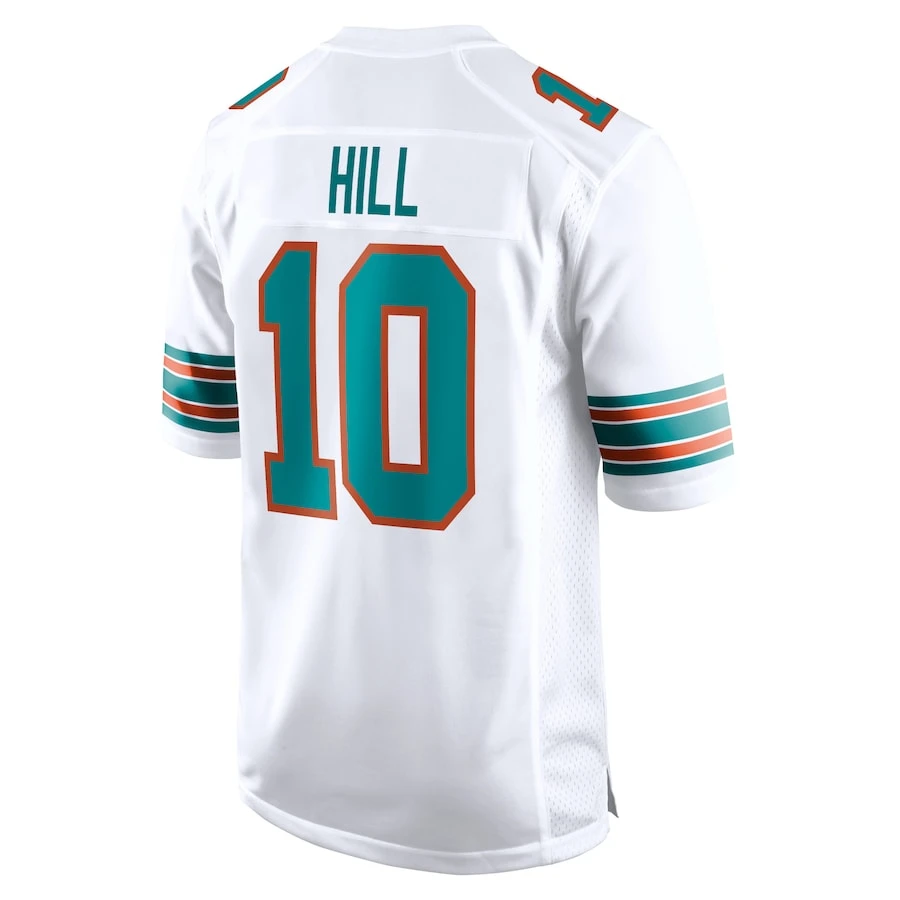 Wholesale Custom Miami City American Football Jersey Embroidery cheap Men  Dolphin team white uniform 1 Tua Tagovailoa 10 Hill From m.